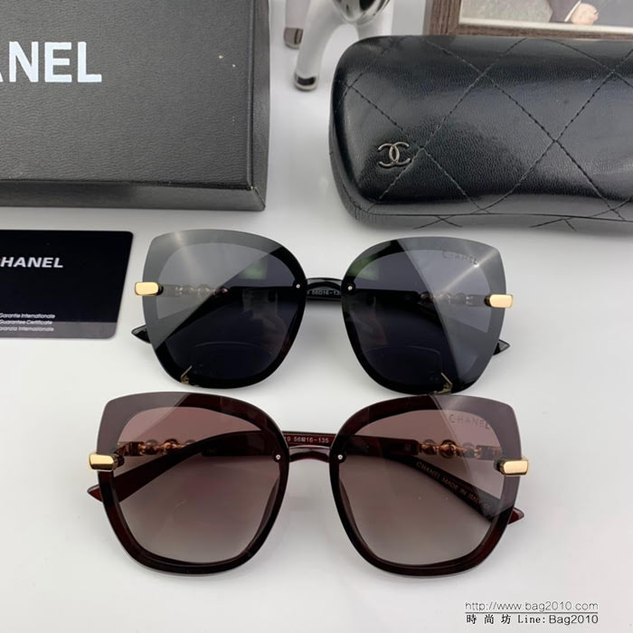 CHANEL香奈兒 2019新款 專櫃同款 寶麗來樹脂偏光鏡片 時尚百搭 女款太陽鏡 3338  lly1620